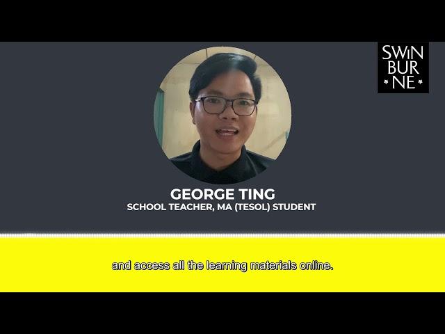#eLearningAtSwinburne | George (MA TESOL)