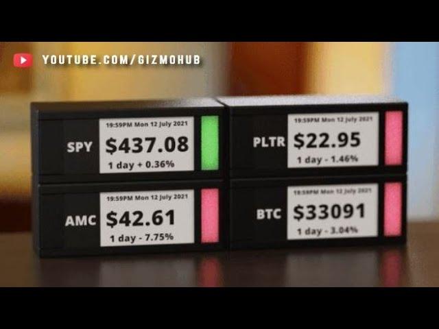 TICKRMETER : MONITOR YOUR STOCKS & CRYPTO WITH A PHYSICAL DESK TICKER - Now on Amazon!!