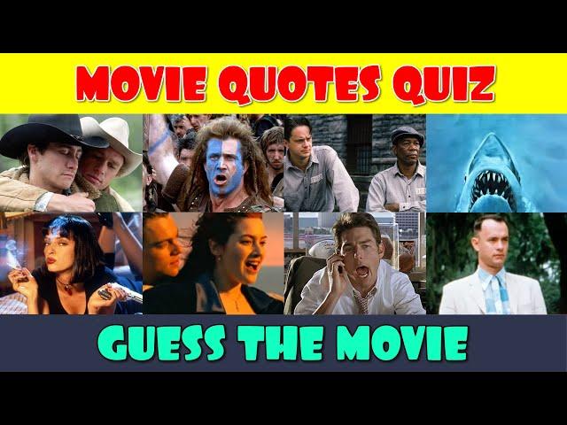 Guess the Movie by the Quote | Movie Quotes Quiz