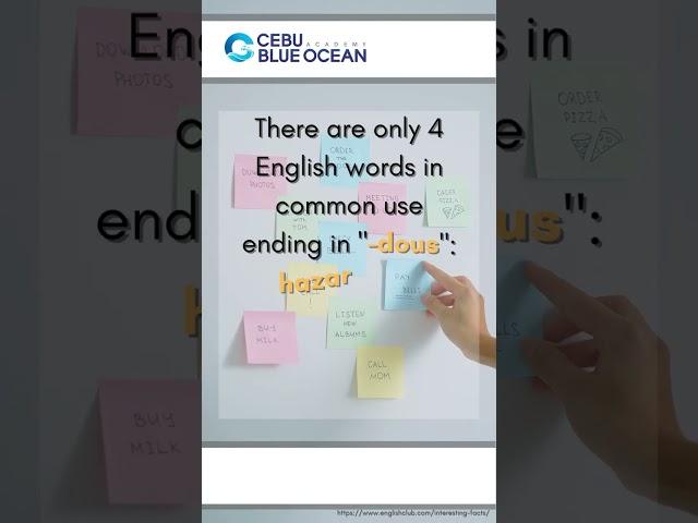 Did you know, only 4 English words commonly used that end in "-dous"?