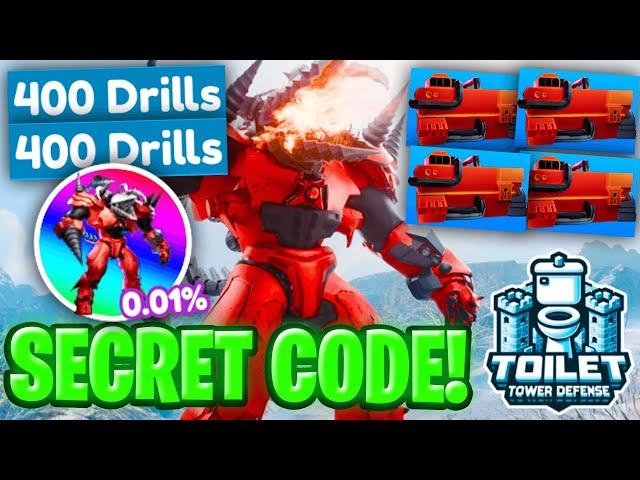 Toilet Tower Defense DRILL CRATE CODES!!!