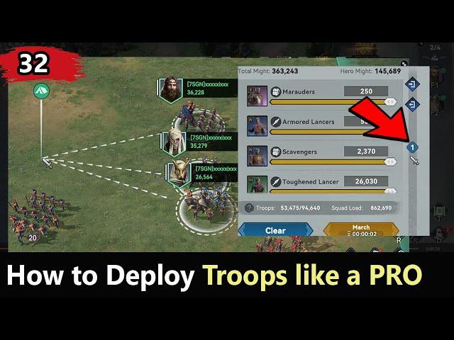 D32: How to Deploy Troops Like a PRO || Viking Rise Tips || Viking Rise F2P Gameplay