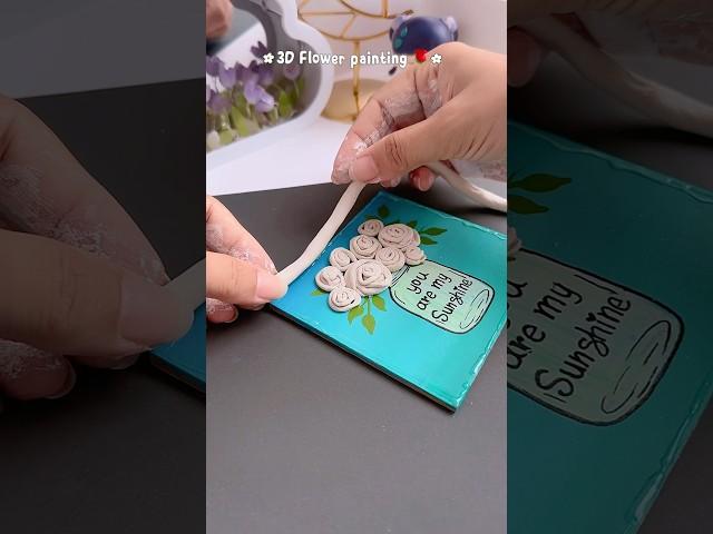 3D Flower Painting #shorts #art #painting #muktaeasydrawing #youtubeshorts