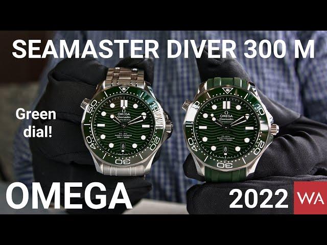 OMEGA Seamaster Diver 300M. New 2022 version with green ceramic dial and bezel.