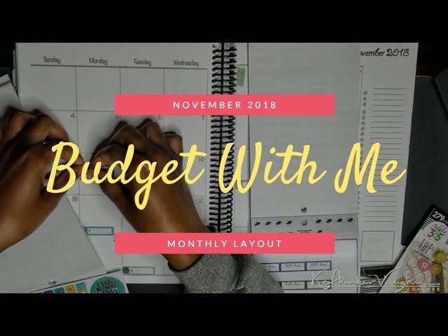 November Budget With Me: Monthly Layout | KeAmber Vaughn