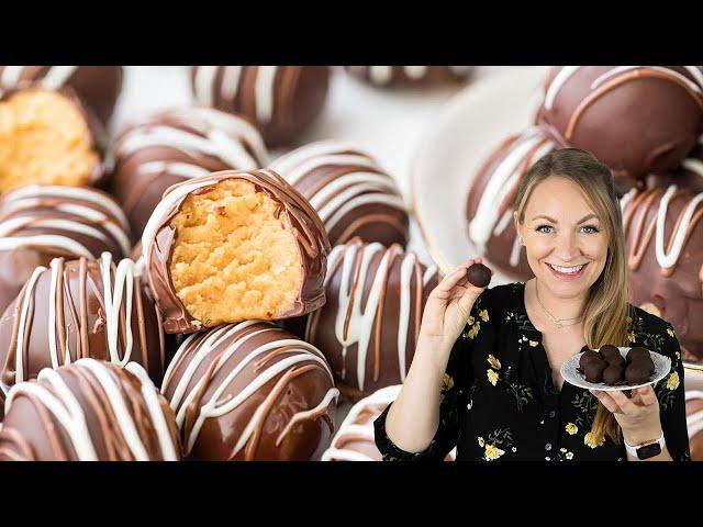 Peanut Butter Balls without a White Streaked Chocolate Shell