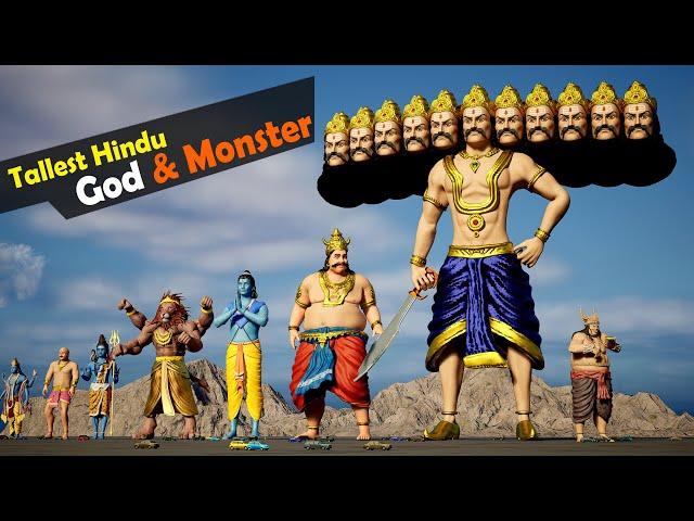 Hindu Gods and Monster Size comparison | Hindu god size on Earth