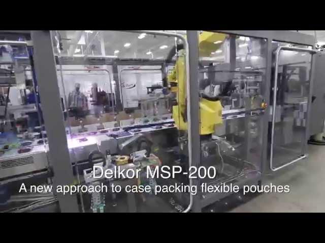 Robotic Pick and Place Case Packing System - Delkor MSP-200 Case Packer