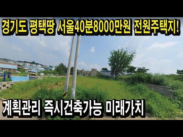 경기도땅평택땅서울40분 8000만원 전원주택지 계획관리 즉시건축가능 미래가치 투자수익가능 귀농귀촌 나만의텃밭 과일채소 주말농장힐링 농촌체류형쉼터 편안한전원생활 경매땅공매땅