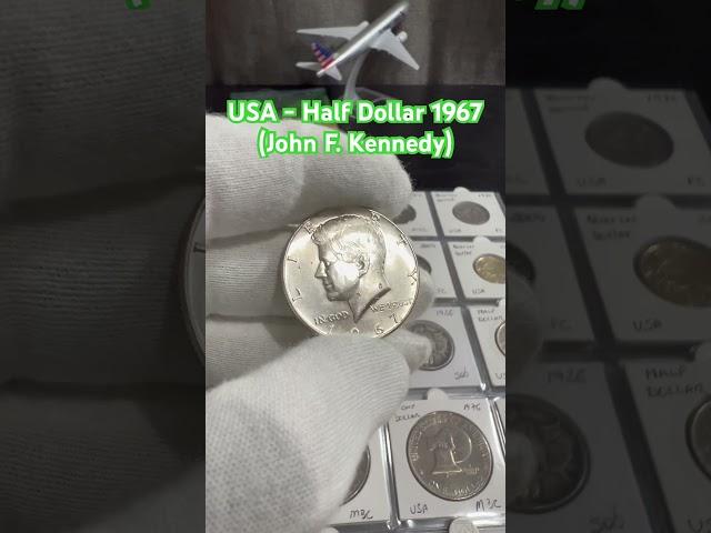 USA - Half Dollar 1967 (John F. Kennedy) #historia #coin #historicalcoins #coins #numismatica