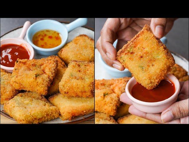 Crispy Bread Potato Bites | Bread Potato Snacks | Crispy Aloo Bread | Teatime Snacks Recipe