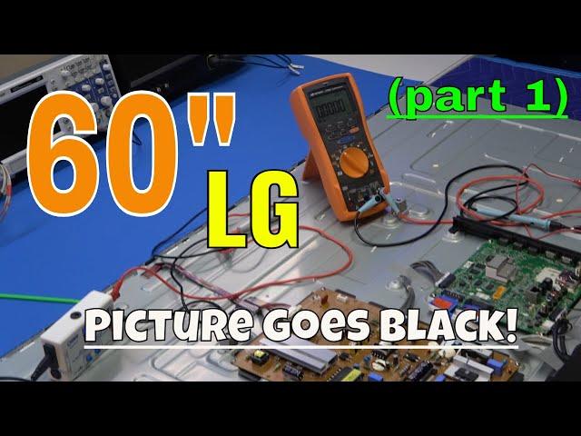 How to check TV LED backlight strips with a multimeter. LG  60LB7100 with intermittent backlight.