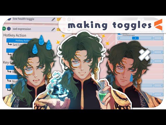 how to rig simple toggles for your model 【live2d tutorial】+ vtube studio