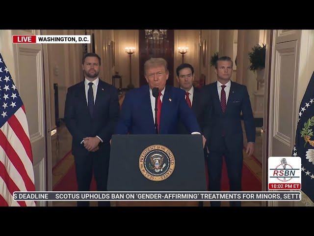 LIVE: President Trump Addresses the Nation Following U.S. Attack on Iran's Nuclear Sites - 6/21/25