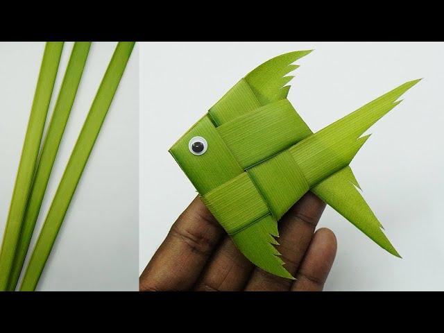 DIY Fish: Easy Fish Making with Coconut Leaf  | Paper Crafts for School