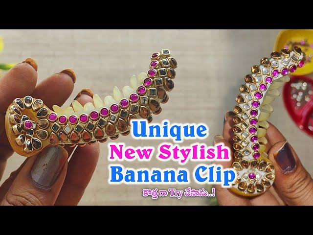 New Unique Banana Clip Making | Hair Style | Hair Clip | Bangles | Crafts | Vijaya Vlogs