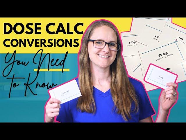 The MUST-KNOW Dose Calc Conversions For Your Exam | Dosage Calculations For Nursing Students