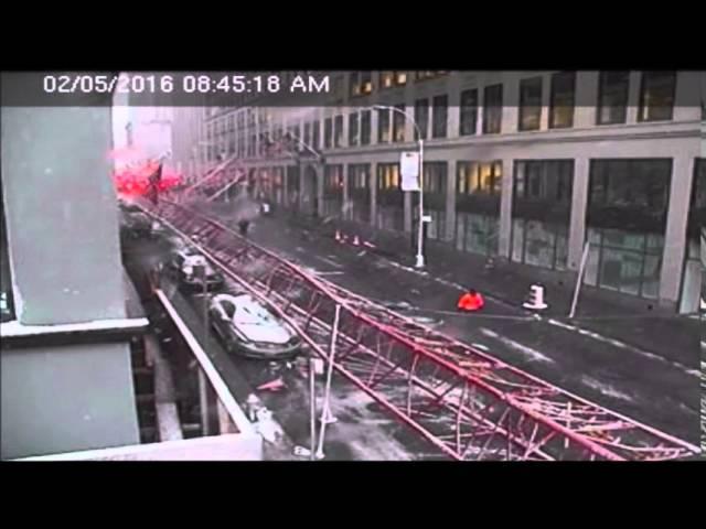 Crane collapses in lower Manhattan