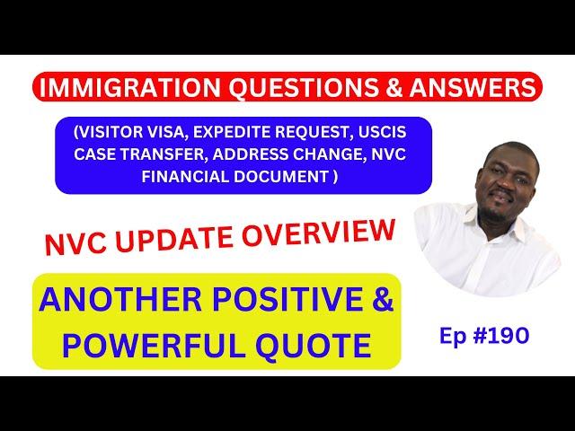 IMMIGRATION QUESTIONS & ANSWERS | POSITIVE QUOTE |  I-130A FORM TIPS | ST #190