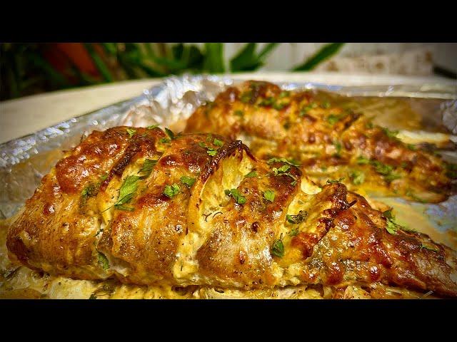 Baked Red Bass - Oven Sea Bass