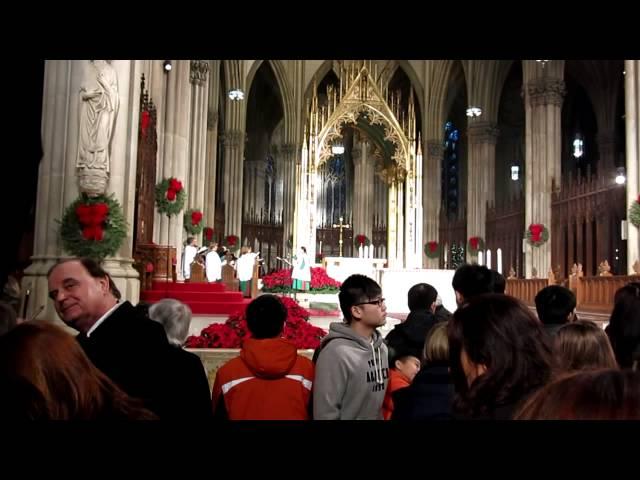 St. Patrick's Cathedral New York (3/3) -"Hark! The Herald Angels Sing"- Christmas Mass, Dec. 25,2012