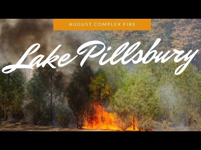 August Complex Fire Lake Pillsbury California Fire Dozers Helicopter