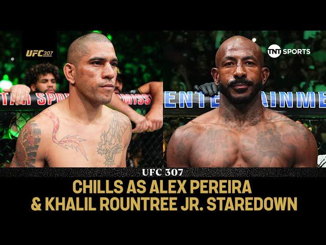 Alex Pereira & Khalil Rountree Jr. staredown across the Octagon  | Walkout ahead of UFC 307