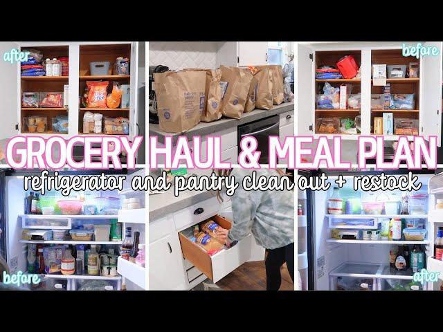 MASSIVE WEEKLY GROCERY HAUL AND MEAL PLAN | REFRIGERATOR AND PANTRY ORGANIZATION