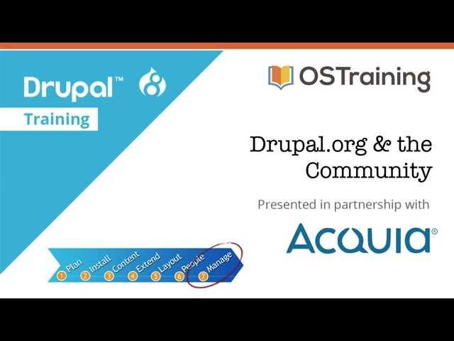 Drupal 8 Beginner, Lesson 61: Drupal.org & the Community