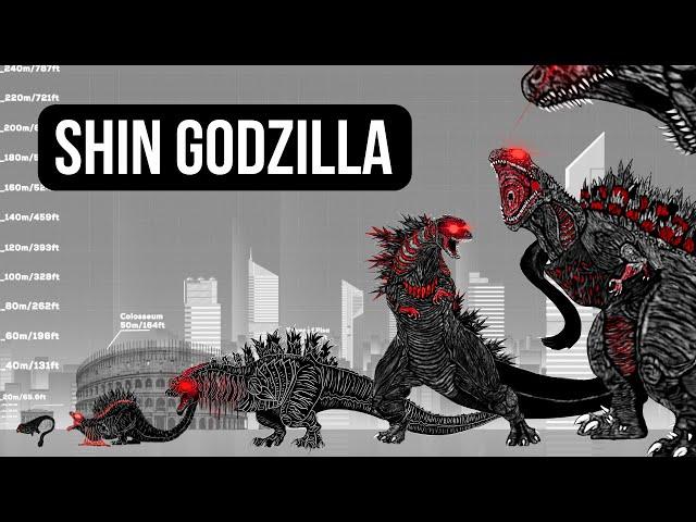 Evolution of Shin Godzilla | All Forms & Size Comparison