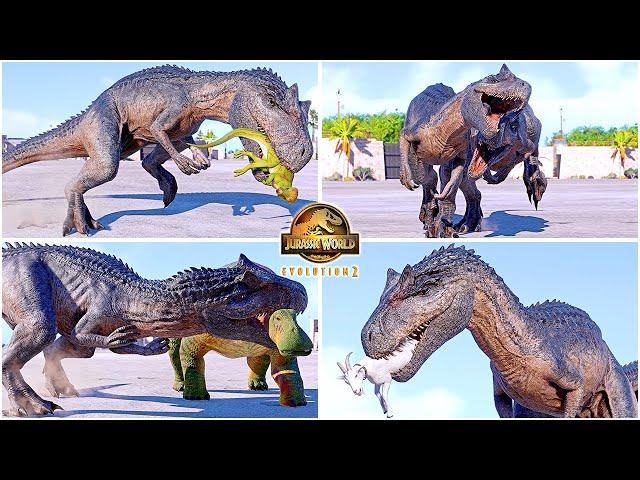 JW Dominion Allosaurus All Perfect Animations & Interactions  Jurassic World Evolution 2