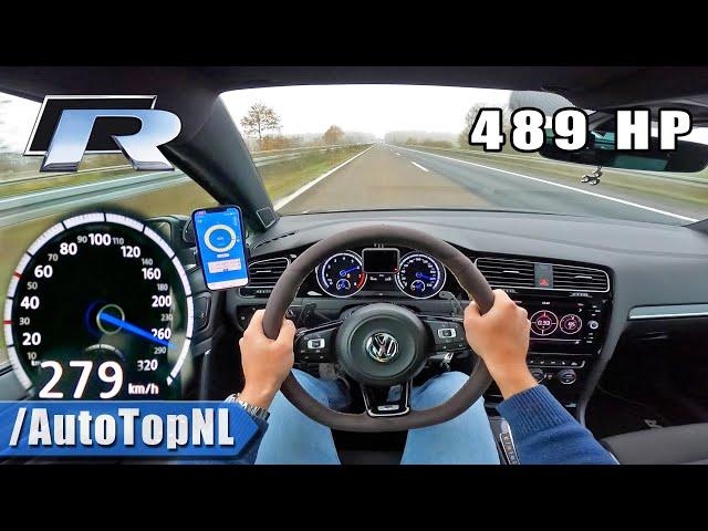 489HP VW GOLF R MK7 on AUTOBAHN [NO SPEED LIMIT] by AutoTopNL