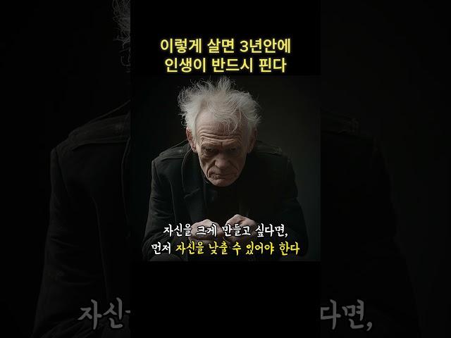 이렇게 살면 3년안에 인생이 반드시 핀다.. #쇼펜하우어 #니체 #석가모니 #맹자 #명언 #인생조언 #철학 #좋은글 #좋은말 #좋은글귀