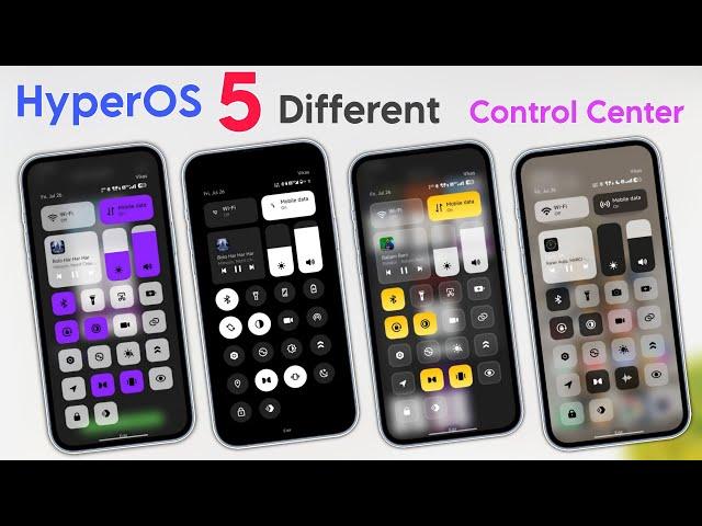 Top 5 Different Xiaomi HyperOS Control Center Theme  | Apply Xiaomi HyperOS Control Center Theme