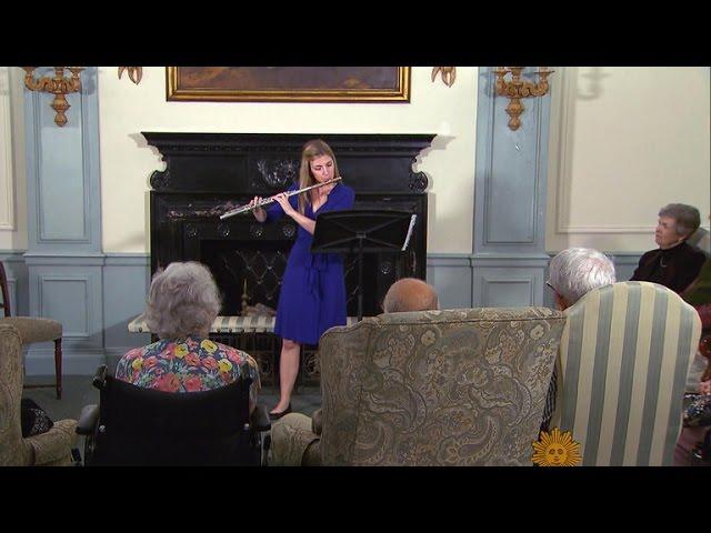 Beautiful music at a retirement home