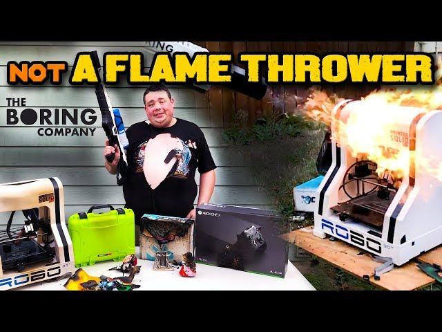 Setting everything on fire with Elon Musk's NOT a Flame Thrower  - @Barnacules