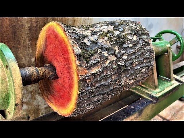 Amazing Wood Turning Technique -The Perfect Transformation The Log Into A Lifetime Artwork