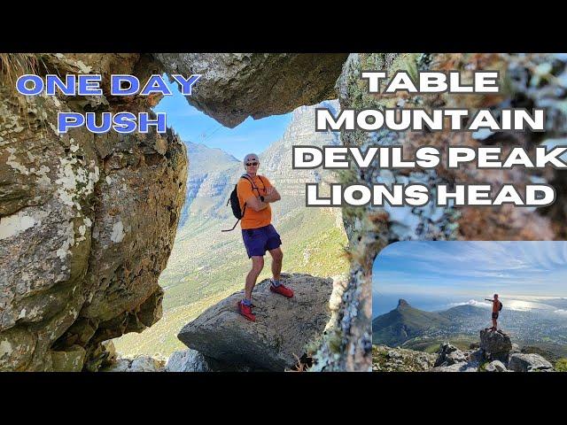 Table Mountain, Devil's Peak and Lions Head in one push - Cape Town, South Africa