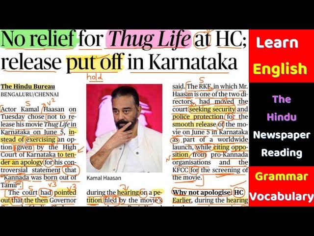 The Hindu Analysis Today | Learn English Through Newspaper | Daily Current Affairs + Vocab + Grammar