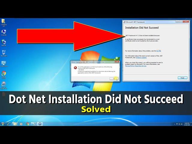 [Solved] Dot Net Installation Did Not Succeed | You must first install following version of Dot Net