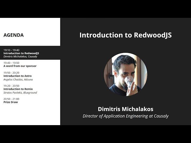 Introduction to Redwood JS - Dimitris Michalakos