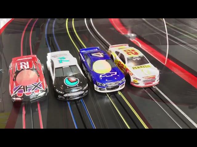 PHOSAR HO slot car action from Saturday’s race at Country Club Raceway