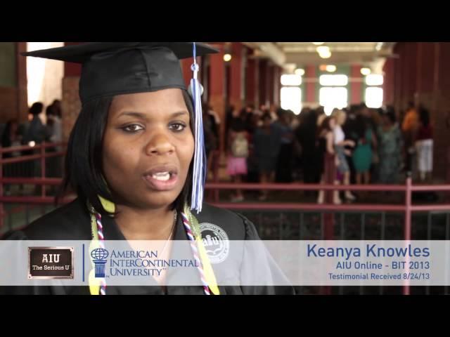 AIU Online IT Degree: Keanya Knowles' Story