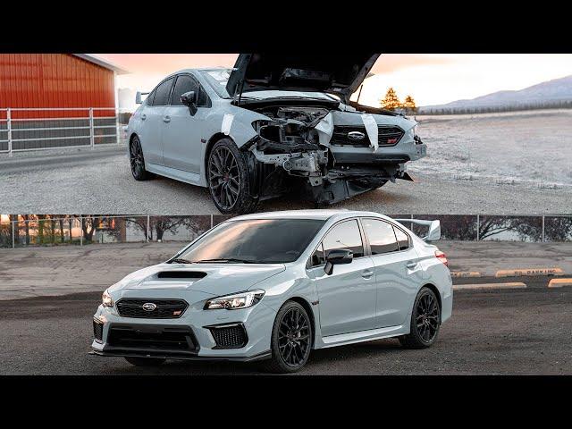 Rebuilding Totaled 2019 Subaru STI in 12 Minutes