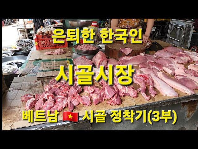 3부] 은퇴한 한국인 베트남  시골 생활   전통시장 장보기