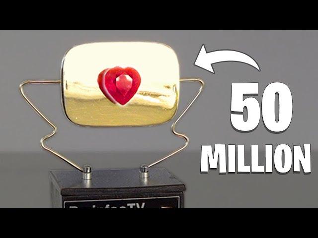 50 MILLION - CUSTOM RUBY YouTube Play Button