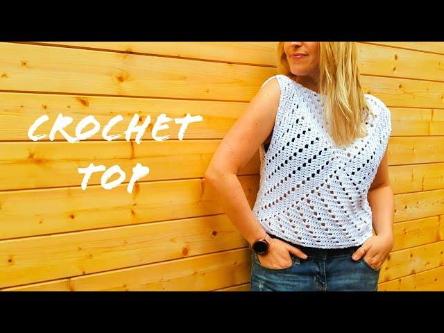 How to crochet summer top fast and easy #crochetsummertop