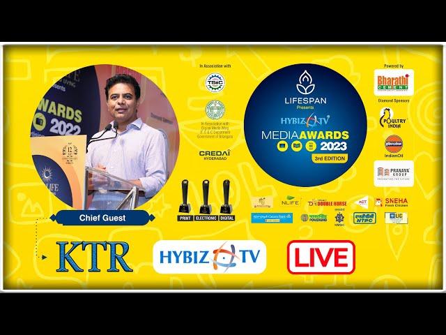 Hybiz Media Awards 2023 Third Edition | Minister KTR | HMA 2023 | Hybiz Tv Live