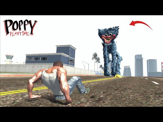 Franklin Fight Huggy Wuggy in Indian Bike Driving 3D