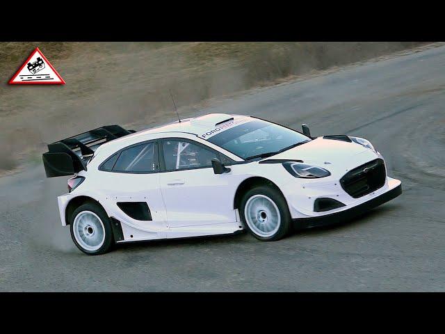 Test Rallye Monte-Carlo 2025 | Grégoire Munster | Ford Puma Rally1 WRC [Passats de canto]